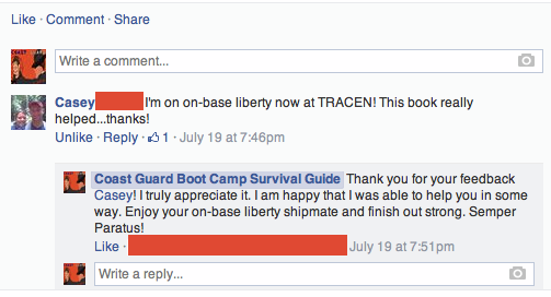 Coast Guard Boot Camp Survival Guide Testimonial #6